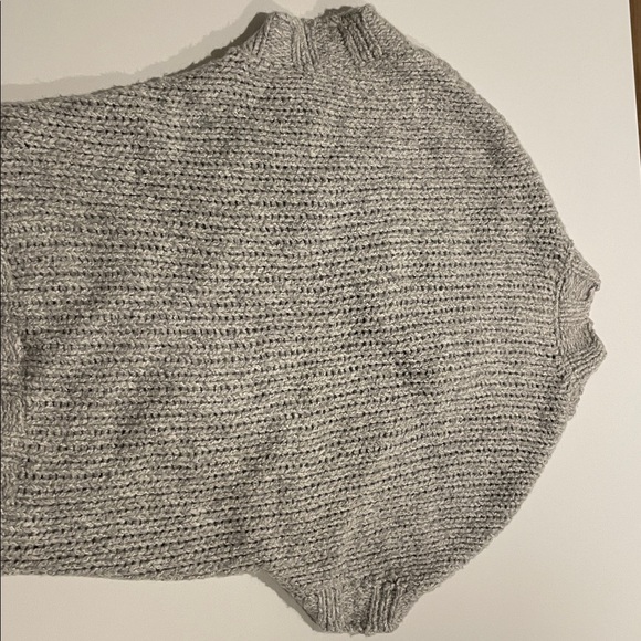 Anthropologie • sleeping on snow rap style cableknit heather gray shrug •  XS/S - Picture 13 of 16